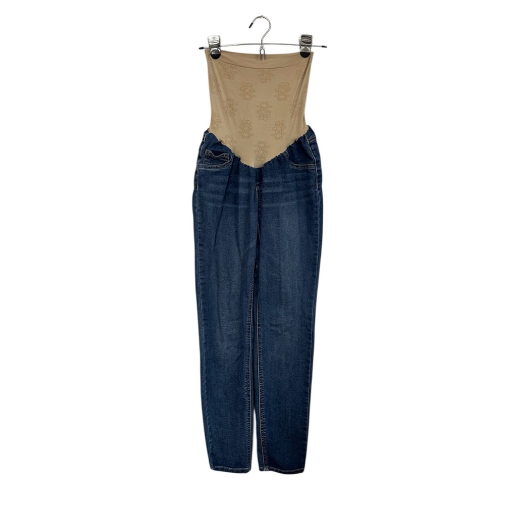 Blue Denim Maternity Jeans Skinny Straight